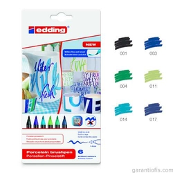 Edding 4200 Porselen Kalemi Soğuk Renkler (6 lı Paket) - Thumbnail