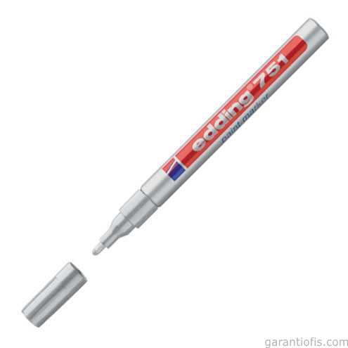 Edding 751 Gümüş Tam Örtücü Boya Kalemi (Paint Marker) - 1