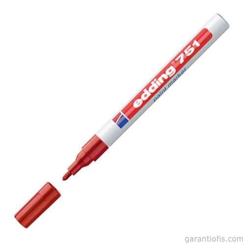 Edding 751 Kırmızı Tam Örtücü Boya Kalemi (Paint Marker) - 1