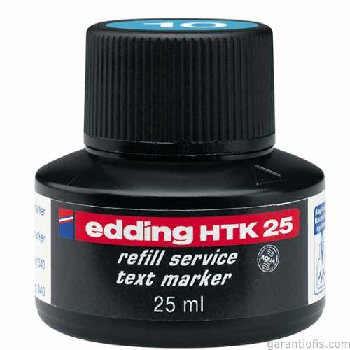 Edding HTK 25 Mavi Fosforlu Kalem Yedek Mürekkebi - 1