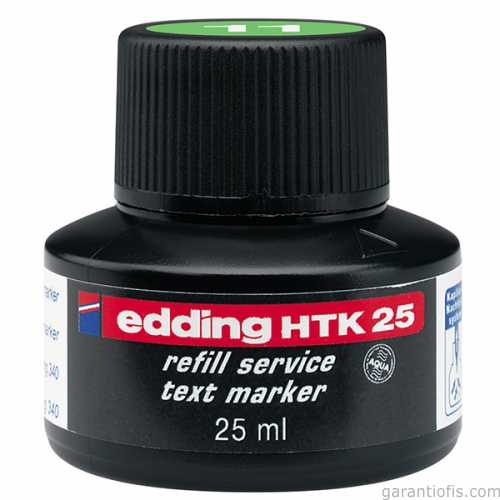 Edding HTK 25 Yeşil Fosforlu Kalem Yedek Mürekkebi - 1
