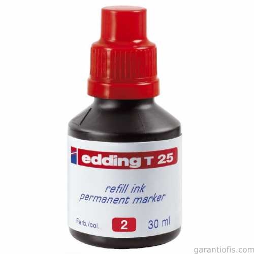 Edding T25 Kırmızı Yedek Mürekkep (30 ml) - 1