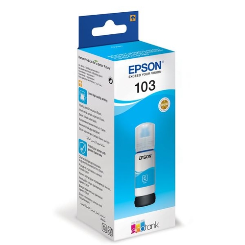 EPSON C13T00S24A 103 ECOTANK CYAN İNK BOTTLE - 1