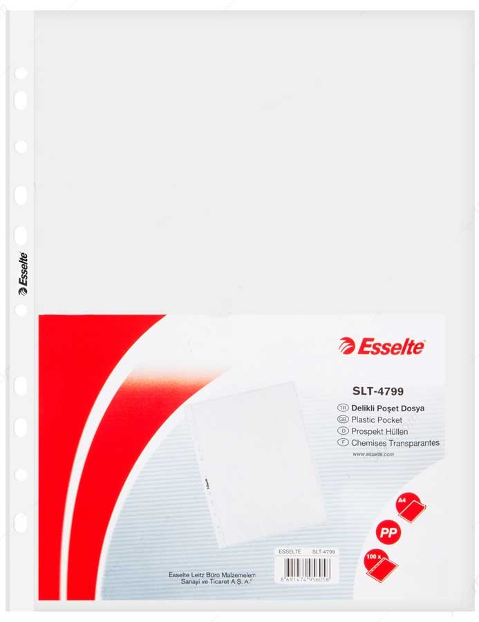 Esselte 4799 Standart A4 Poşet Dosya (100 Lü Paket)