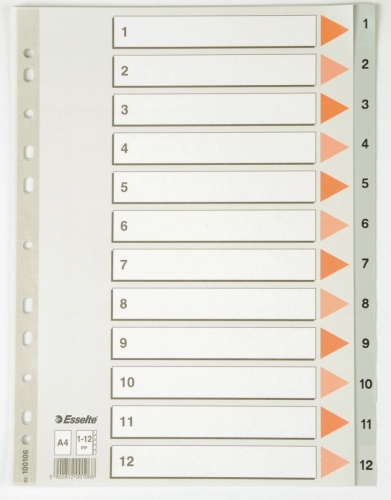 Esselte Seperatör 1-12 Rakamlı (Ayraç) - 1