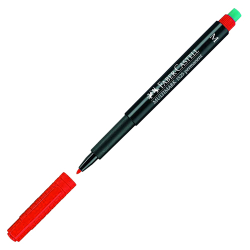 Faber Castell 1525 M Kırmızı Asetat Kalemi (1,0 mm)