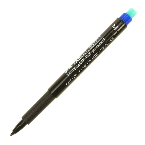 Faber Castell 1525 M Mavi Permanent Asetat Kalemi (1,0 mm) - 1
