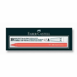 Faber Castell 45 Kırmızı Keçeli Kalem (10 lu Kutu) - Thumbnail