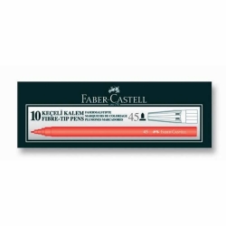 Faber Castell 45 Kırmızı Keçeli Kalem (10 lu Kutu) - 2