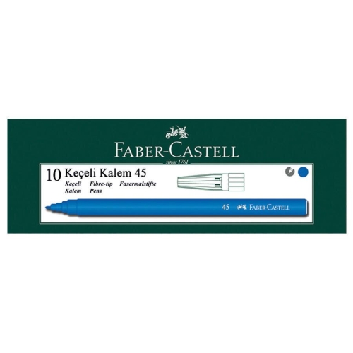 Faber Castell Mavi Keçeli Kalem (10 lu Kutu) - 2