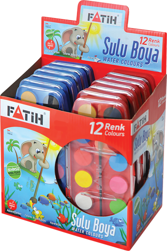 Fatih Sulu Boya 12 Renk (Fırça Hediyeli) - 2