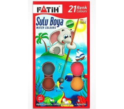 Fatih Sulu Boya 21 Renk Büyük Boy (Fırça Hediyeli)