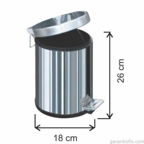 Garanti Metal 1001 Pedallı Çöp Kovası (3 Litre) - 1