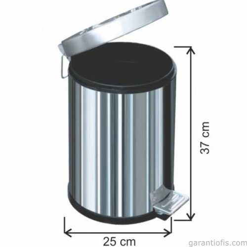 Garanti Metal 1003 Pedallı Çöp Kovası (12 Litre) - 1