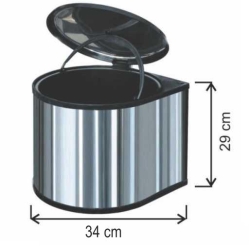 Garanti Metal 1011 Dolap İçi Çöp Kovası (11 Litre)