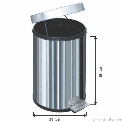 Garanti Metal 1020 Pedallı Çöp Kovası (40 Litre) - 1