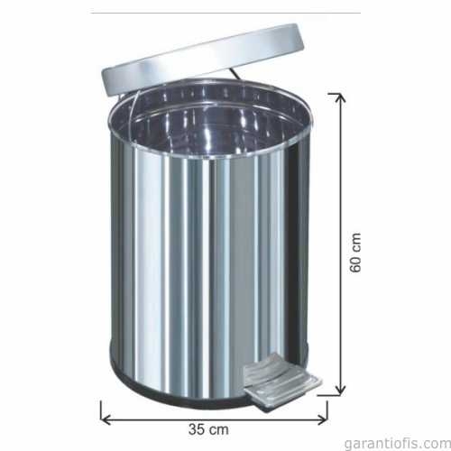 Garanti Metal 1052 Pedallı Çöp Kovası (60 Litre) - 1