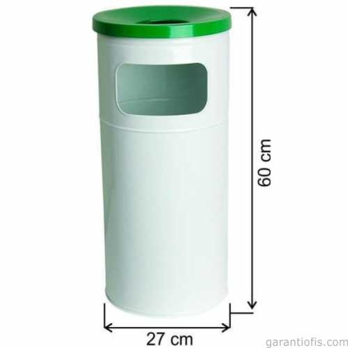 Garanti Metal 1105-BT Boyalı Bahçe Tipi Çöp Kovası (34 Litre) - 1