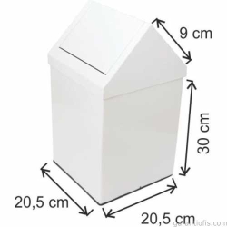 Garanti Metal 1313 Çatı Kapaklı Çöp Kovası (11 Litre)