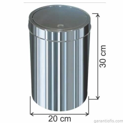 Garanti Metal 1321 Dokunmatik İtme Kapaklı Çöp Kovası (12 Litre)