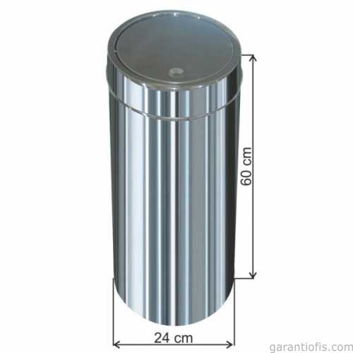 Garanti Metal 1324 Dokunmatik İtme Kapaklı Çöp Kovası (27 Litre) - 1