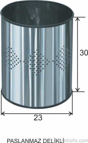 Garanti Metal 1401 Dekoratif Paslanmaz Metal Çöp Kovası (13 Lt) - 2