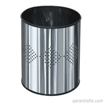 Garanti Metal 1401 Dekoratif Paslanmaz Metal Çöp Kovası (13 Lt) - 1