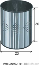 Garanti Metal 1401 Dekoratif Paslanmaz Metal Çöp Kovası (13 Lt) - 2