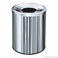 Garanti Metal 1407 Çember Kapaklı Paslanmaz Metal Çöp Kovası (13 Lt)