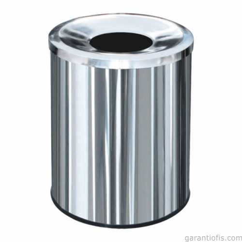 Garanti Metal 1407 Çember Kapaklı Paslanmaz Metal Çöp Kovası (13 Lt) - 1