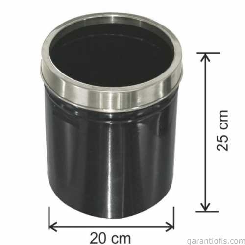 Garanti Metal 1431 Paslanmaz Çemberli Çöp Kovası (8 Litre) - 1