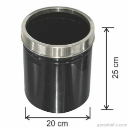Garanti Metal 1431 Paslanmaz Çemberli Çöp Kovası (8 Litre)
