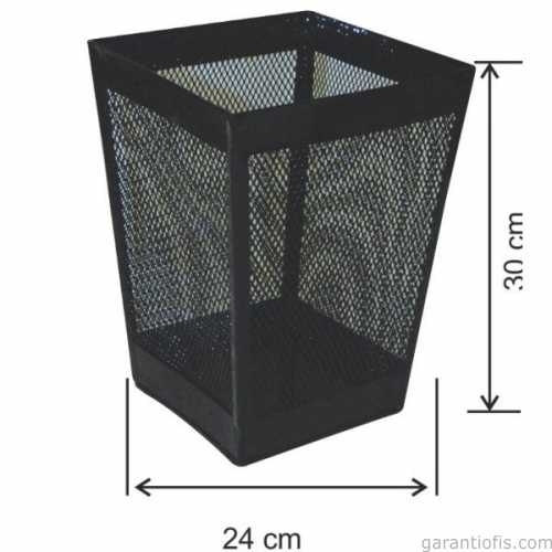 Garanti Metal 1437 Kare Metal Ofis Tipi Çöp Kovası (13 Lt) - 1
