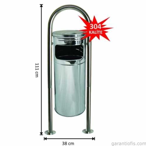 Garanti Metal 1735 Bahçe Tipi Çelik Çöp Kovası (34 Litre) - 1