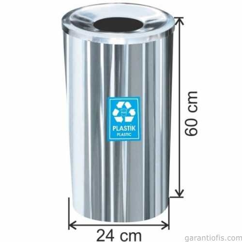 Garanti Metal 1803 Plastik İçin Geri Dönüşüm Çöp Kovası (27 Litre) - 1