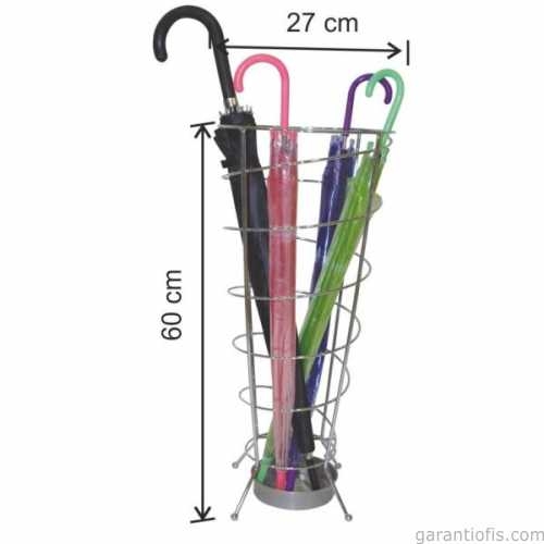 Garanti Metal 1908 Parlak Krom Şemsiyelik - 1
