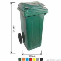 Garanti Metal 7087 Plastik Çöp Konteyneri (120 Litre)