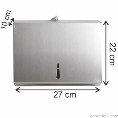 Garanti Metal 7195 Paslanmaz Çelik Z Katlama Havlu Dispenseri (Havlu Aparatı) - 1