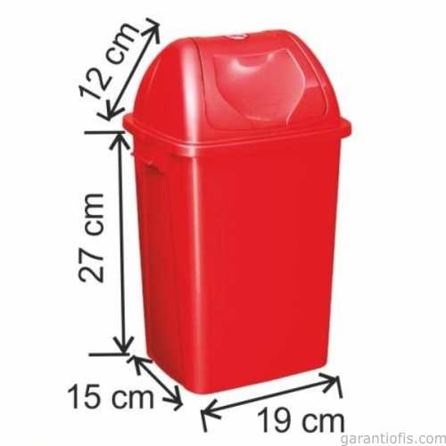 Garanti Metal 7403 Plastik Çatı Kapaklı Çöp Kovası (8,4 Litre) - 1