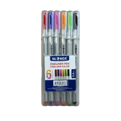 Globox Fineliner Kalem 6’lı Set 0,4mm | Renkli ve Keskin Çizim Deneyimi - 3