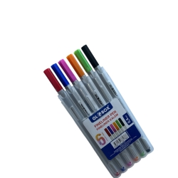 Globox Fineliner Kalem 6’lı Set 0,4mm | Renkli ve Keskin Çizim Deneyimi - 4
