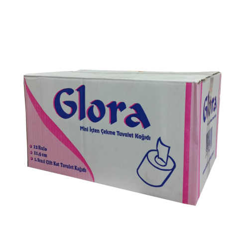 Glora Mini İçten Çekmeli Tuvalet Kağıdı 11CM Cimri 12 li Paket - 1