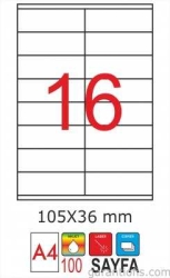 GoldMoon 2007 Laser A4 Sayfa Etiketi 105x36mm (100 lü Paket)