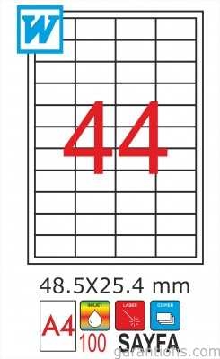 GoldMoon 2030 Laser A4 Sayfa Etiketi 48,5 x 25,4mm (100 lü Paket) - 1