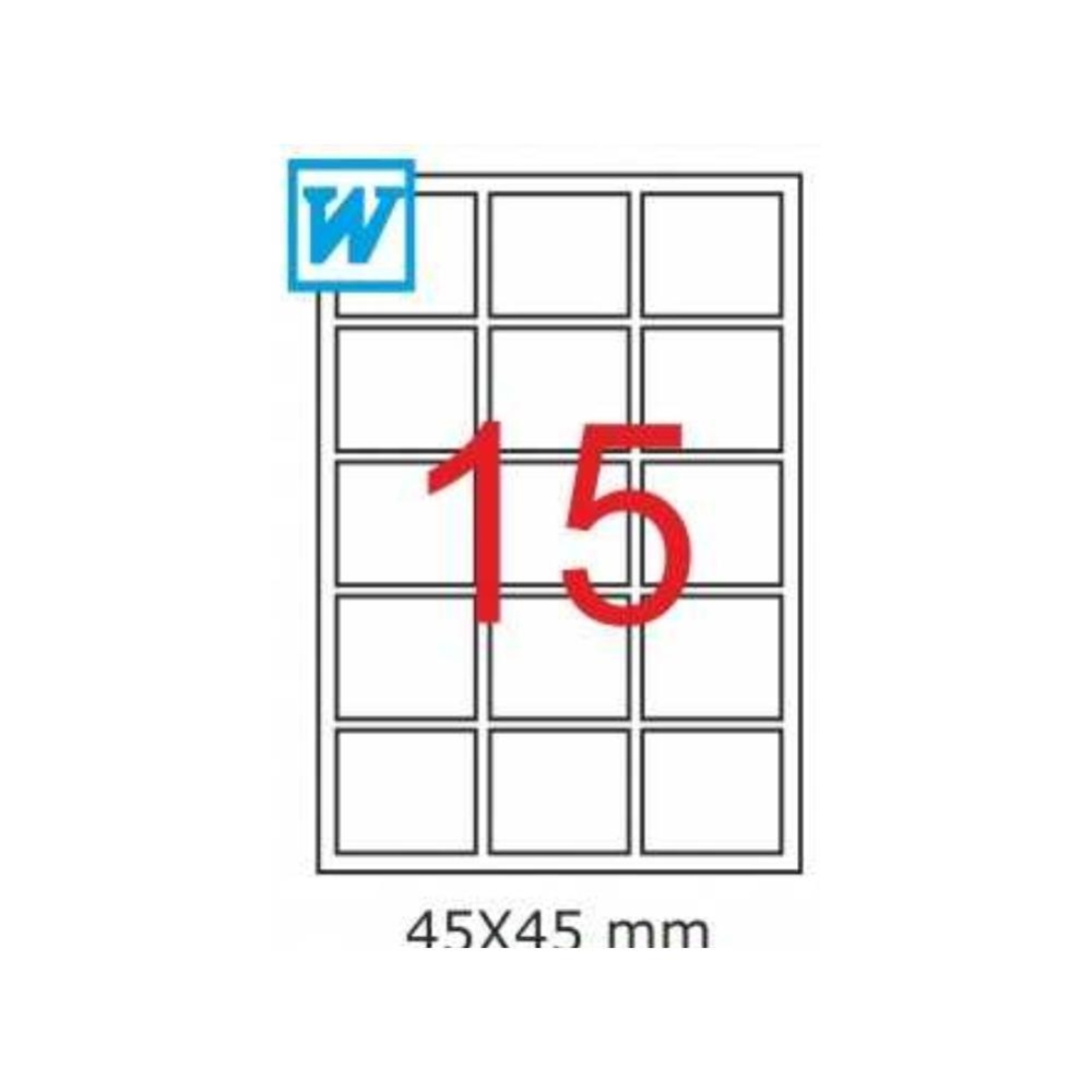 GoldMoon 2033 Laser A4 Sayfa Etiketi 45x45mm (100 lü Paket)