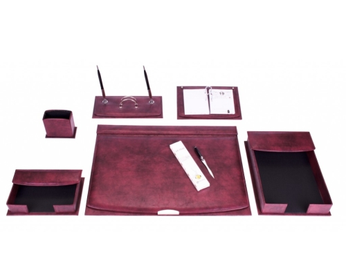 Gülpaş 245 Bordo Lüks Sümen Takımı (Elips - 9 Parça) - 1