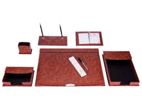 Gülpaş 246 Kahverengi Lüks Sümen Takımı (Elips - 9 Parça) - 1