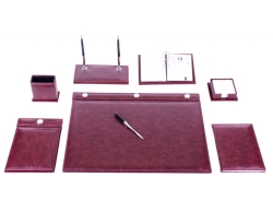 Gülpaş 258 Bordo Lüks Sümen Takımı (Düğmeli - 9 Parça)