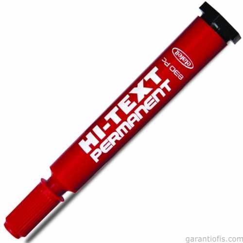 Hı-Text 830 PC Kesik Uçlu Kırmızı Koli Kalemi - 1