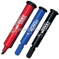 Hı-Text 830 PC Kesik Uçlu Kırmızı Koli Kalemi - 2